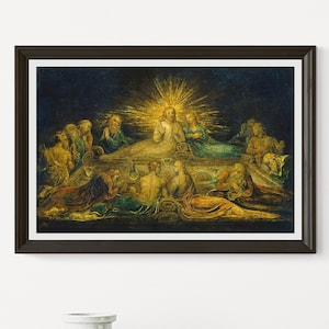 The Last Supper by William Blake 1799 tempera on canvas vintage art in many sizes.