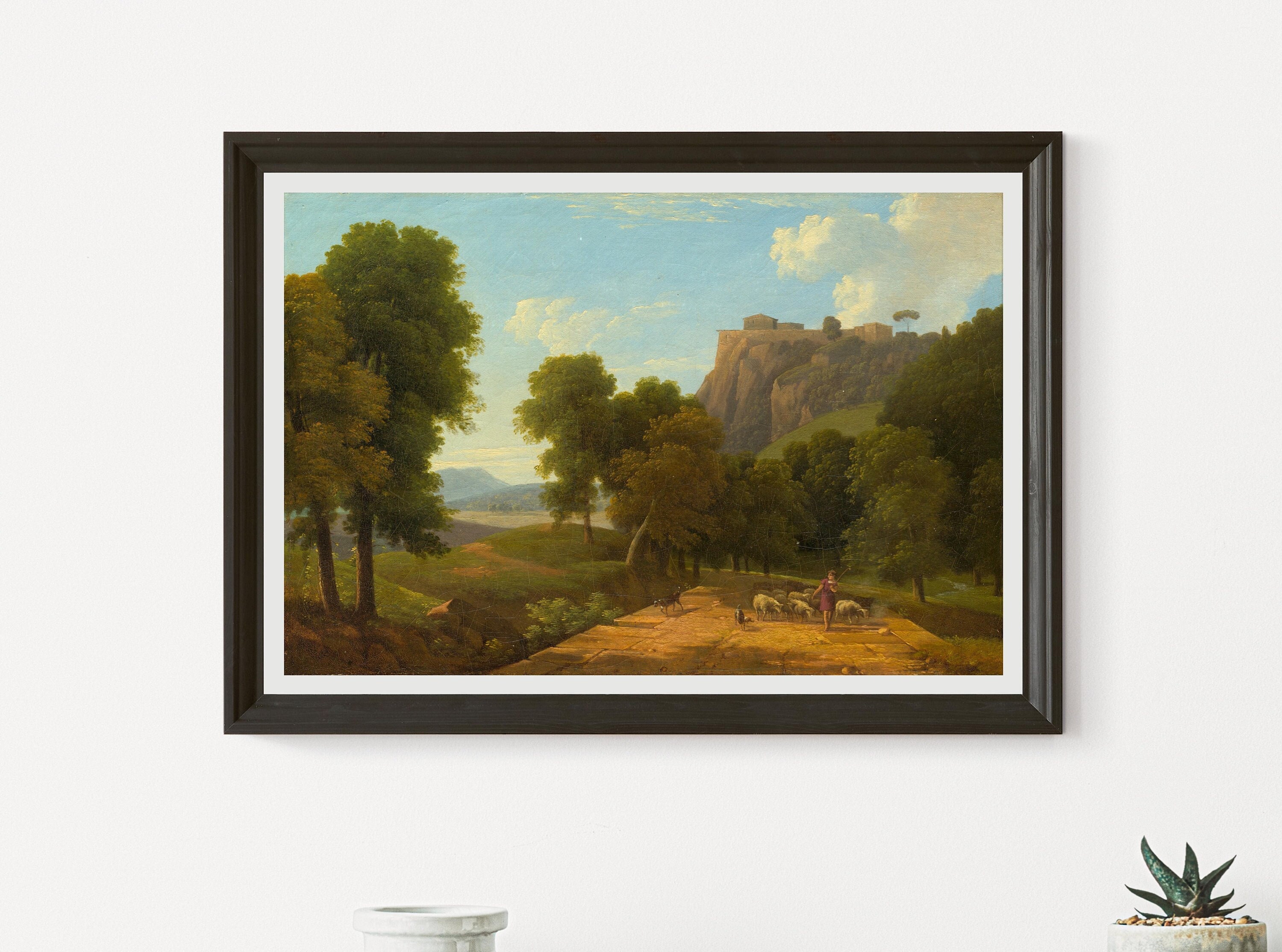 Edouard Bertin Ravine at Sorrento 1821 Vintage Landscape -  Israel