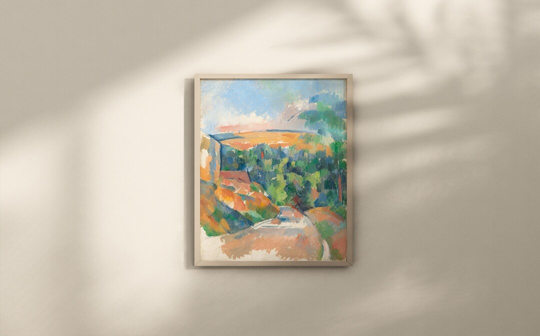 The Bend in the Road by Paul Cezanne 1900/1906 Oil on Canvas Printable ...