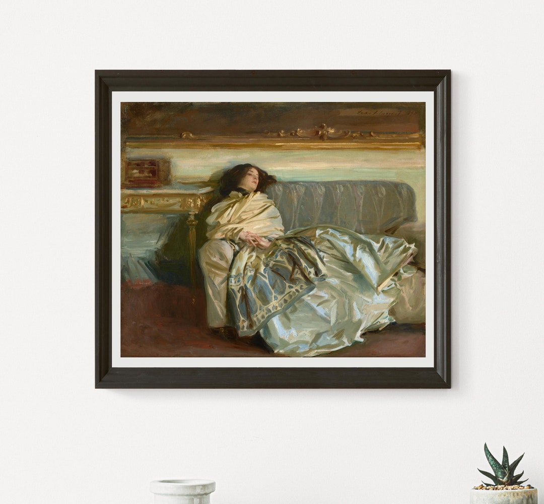 Nonchaloir (repose) by John Singer Sargent 1911 Oil on Canvas Printable Vintage Art Etsy
