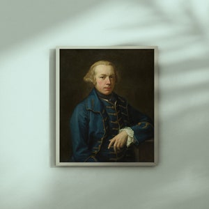 Bildnis eines Herrn von Pompeo Batoni c. 1762 Öl auf Leinwand druckbare Vintage Kunst