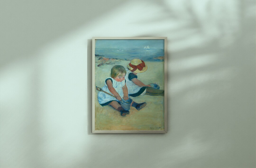 Children Playing on the Beach by Mary Cassatt 1884 Oil on Canvas ...