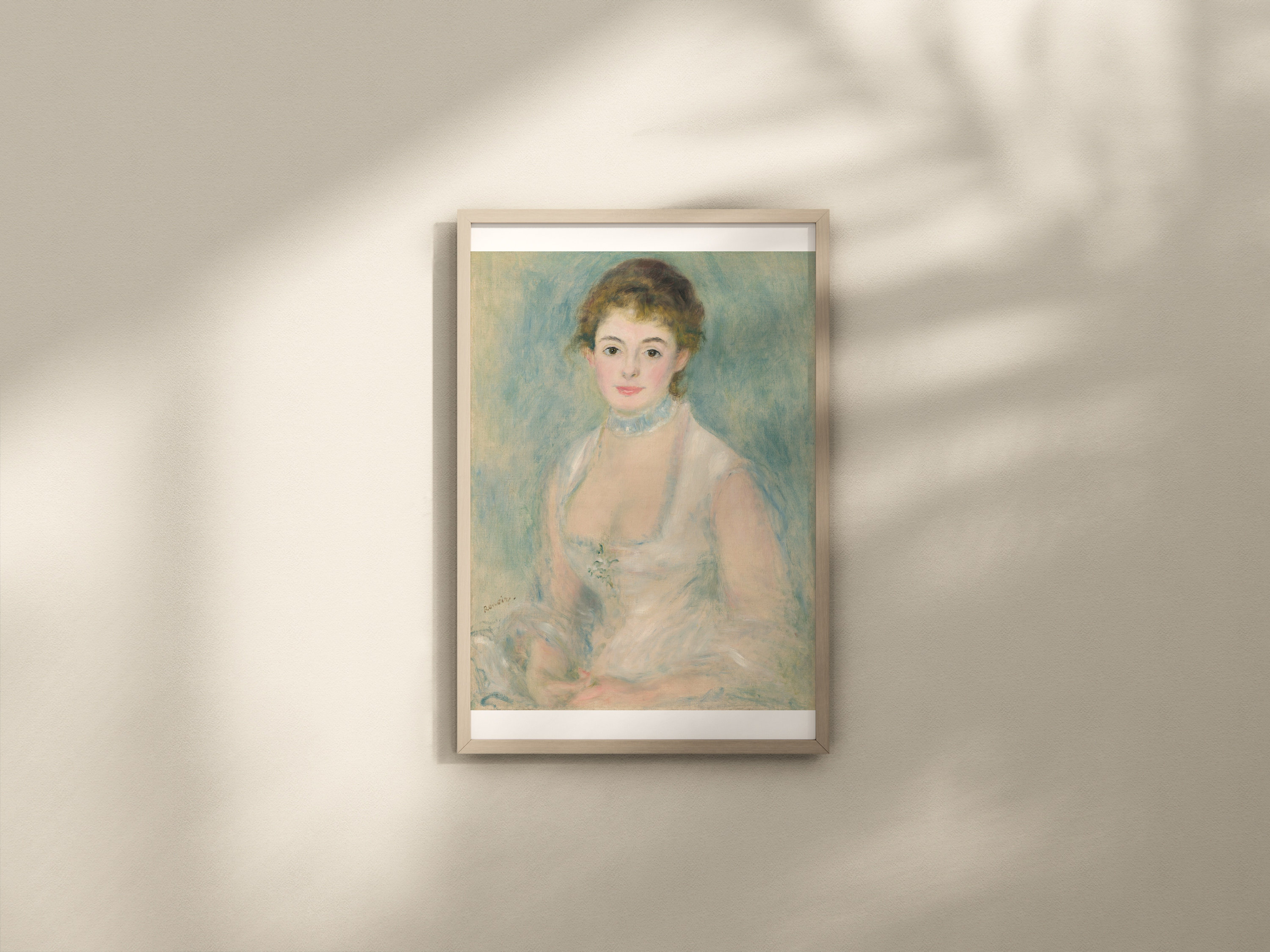 アンリオ夫人 – オーギュスト・ルノワール c. 1876 年油彩キャンバス