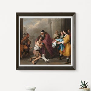 The Return of the Prodigal Son by Bartolome Esteban Murillo 1667/1670 oil on canvas printable vintage art
