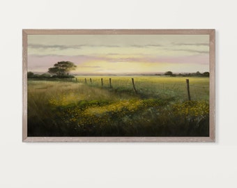 Samsung Frame TV art:  Nebraska Fields Fall Colors Painting
