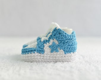 Crochet Baby Sneakers - Crochet Baby Boy Shoes  - Crochet Booties - Baby Shower Gift