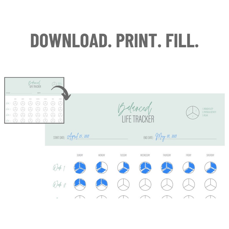 Work Life Balance Tracker for Well-being, at a Glance Overview With ...
