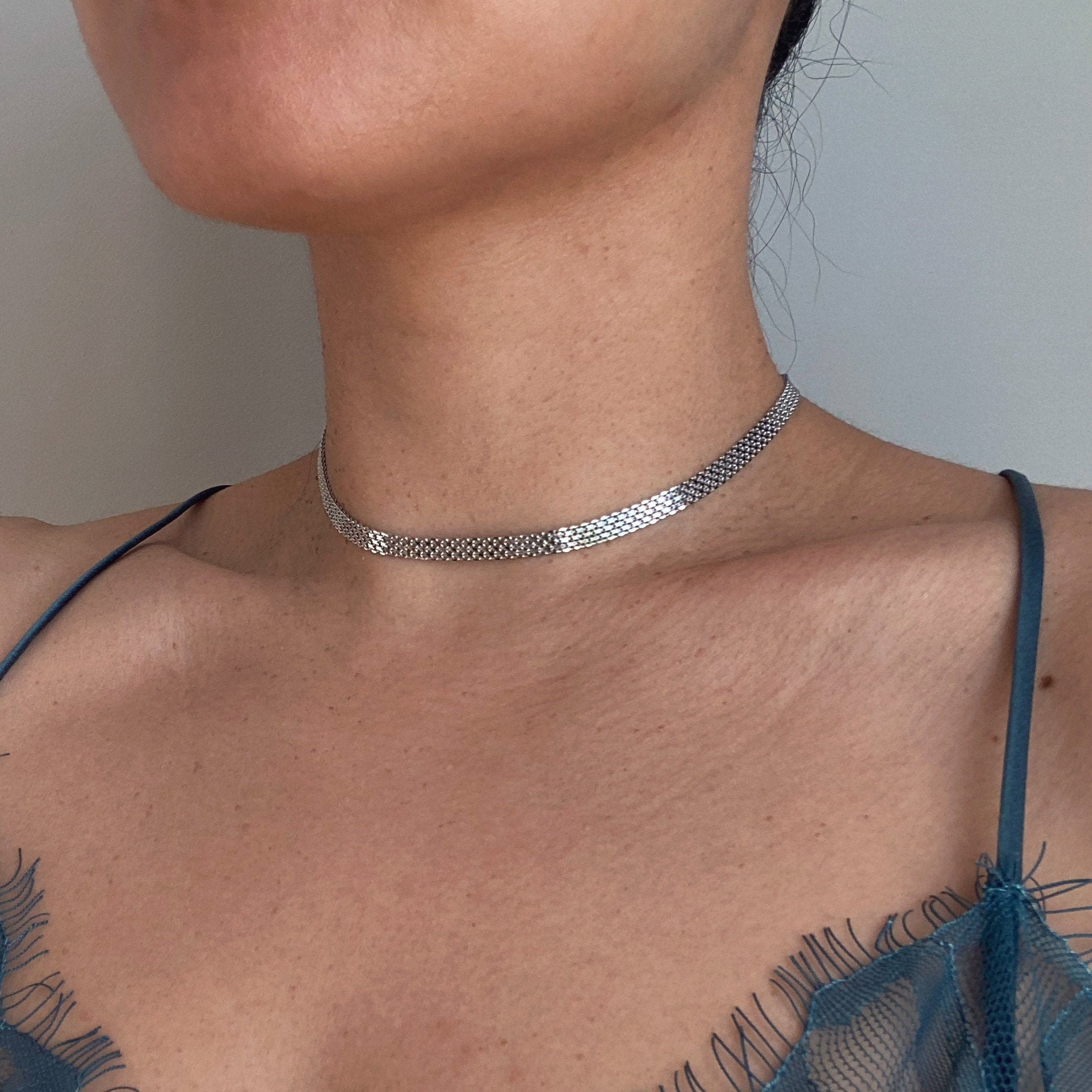 Darcy Cute Dainty Simple Minimalist Ball Chain Choker Necklace