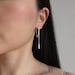 Sterling Silver Double Chain Drape Earrings 