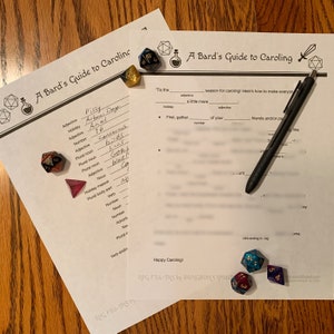 A Bard&#39;s Guide To Caroling: RPG Fill-In-The-Blank Story Adventure