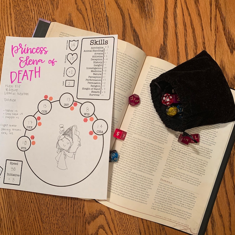 RPG BLANK Character Sheet PDF Downloadable - Etsy