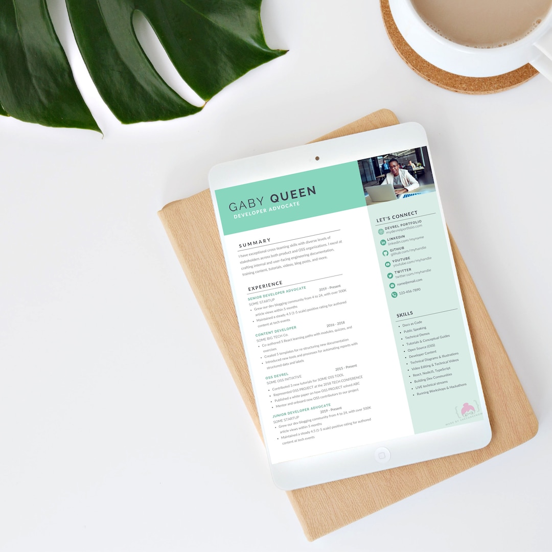 Women in Tech STEM Resume CV Template 2 Page Resume Etsy