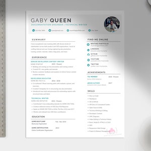 Women in Tech STEM Resume CV Template 2 Page Resume Cover Letter ...