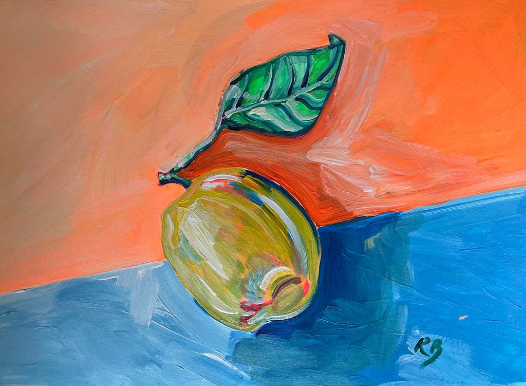 Lemon Wall Decor Art Print Etsy