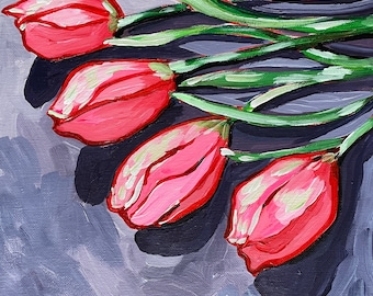 Tulips Art Print Spring flowers Wall Decor Kitchen Art Print Entryway Wall Decor Housewarming Gift Amsterdam Netherlands