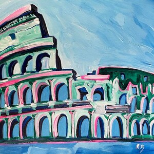 Colosseum Art Print Rome Italy Art Print Italian Wall Decor Housewarming Gift Kitchen Decor