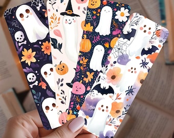 Halloween Bookmark, Whimsy Ghosts Bookmark, Bookish, Gift for Book Lover, Set of 4 or individual option