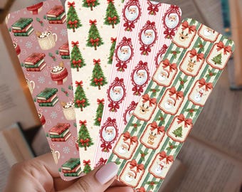 Christmas Bookmark Set, gift for book lover