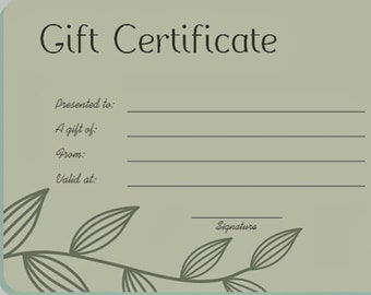 Gift Certificate - Memory Item (Valid at The Sweet Virginia Etsy Shop only)