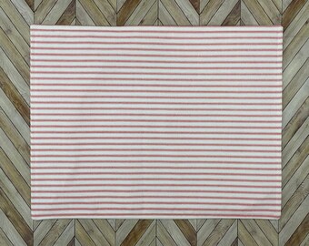 Coral and White Striped Placemats (set of 4)