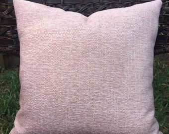 Light Pink Chenille Throw Pillow