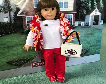 Kansas City Chiefs Outfit/Fits American girl 18-inch