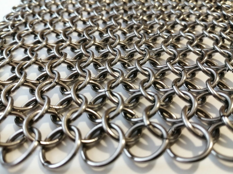 Stainless steel chain mailHandmade Chainmail Piece of chain Etsy