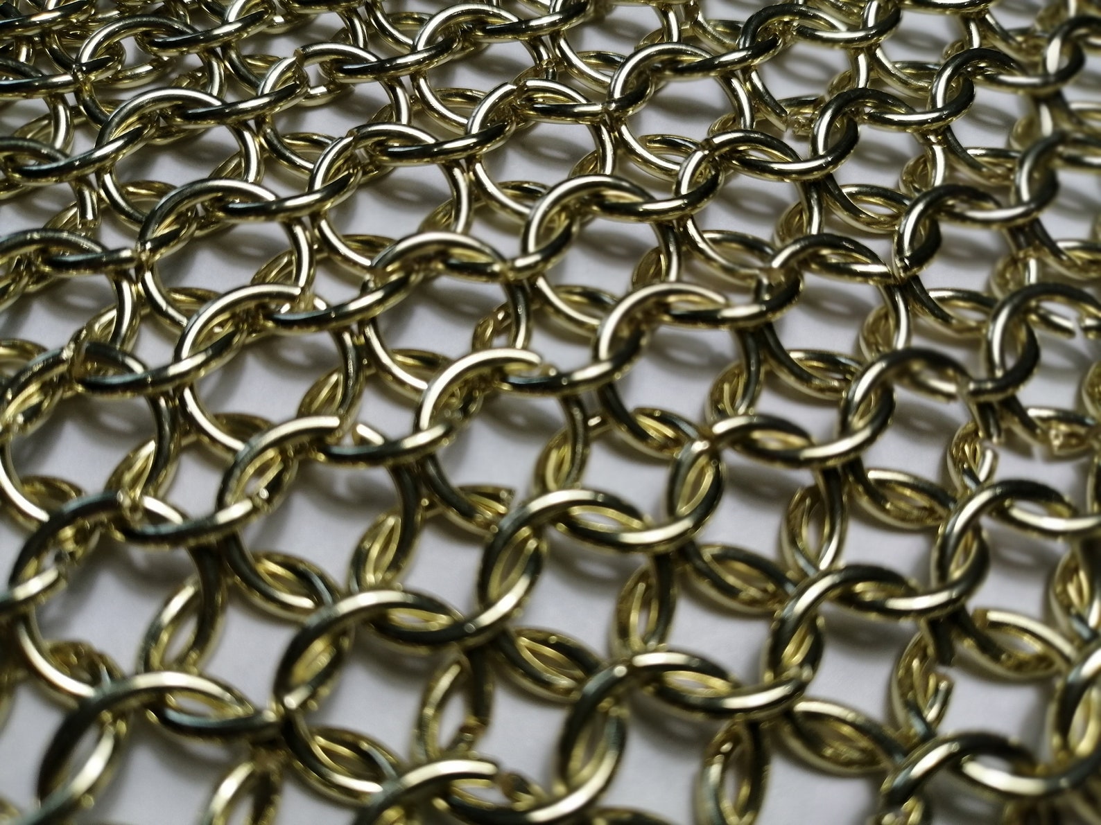 Handmade Chainmail Brass chainmail Piece of chain mail Etsy
