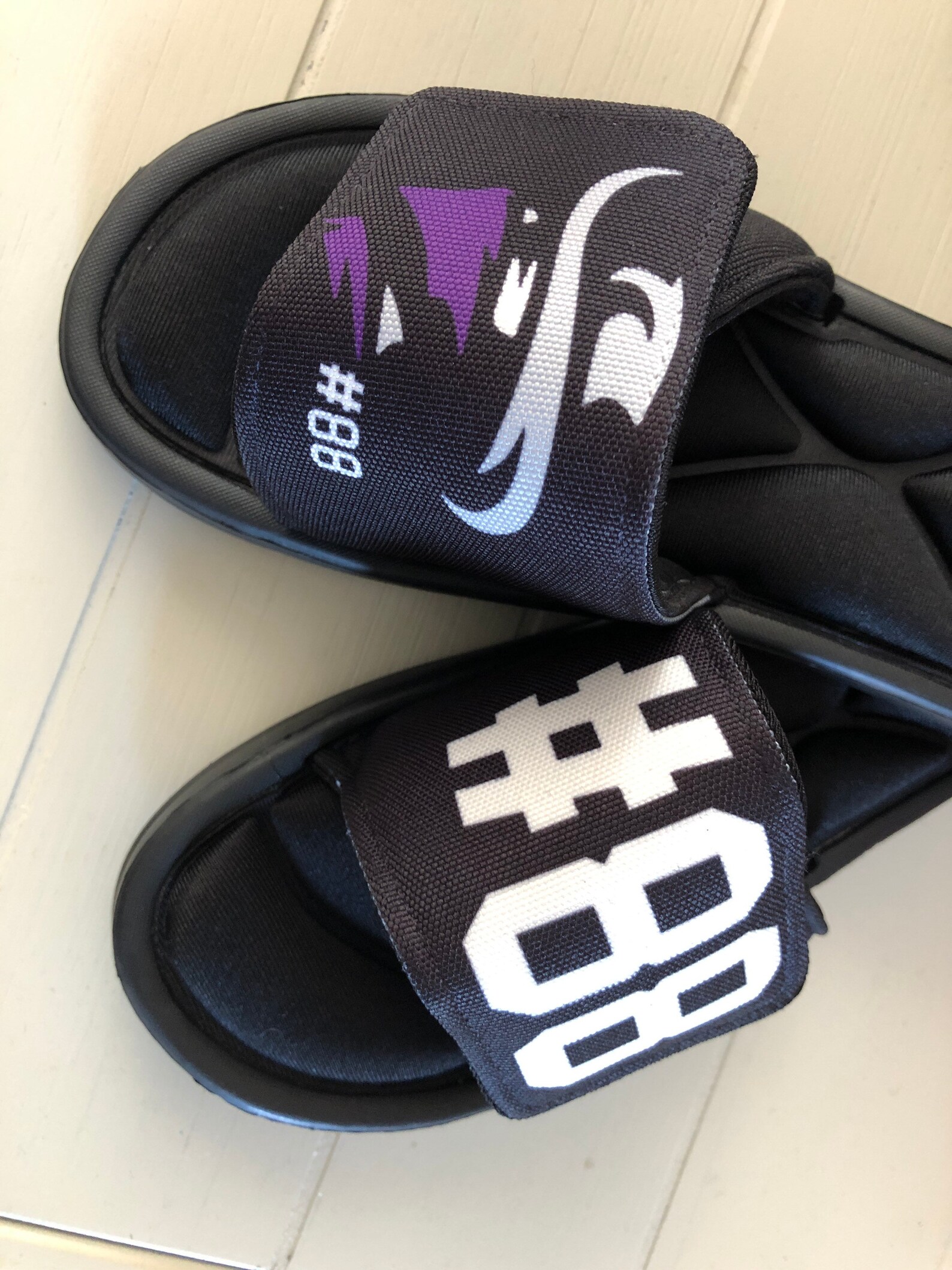 custom logo athletic slides