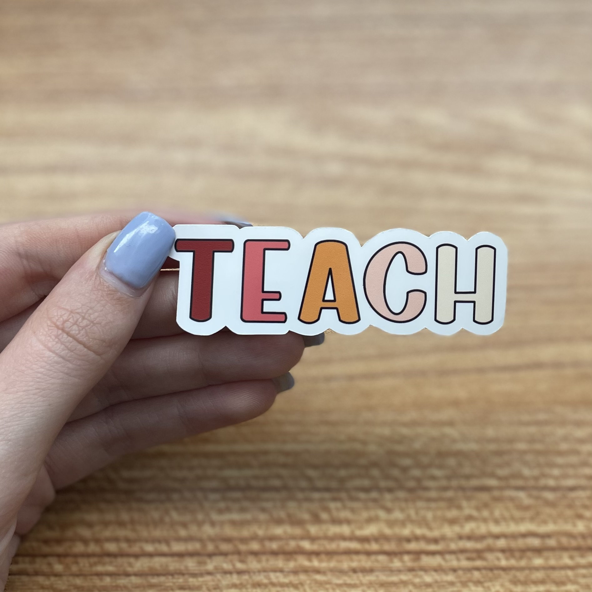 Teacher Stickers Custom Colors Teach Sticker Laptop Etsy