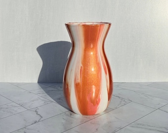 Copper, Pink, and White vase