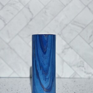 23 cm Vase in Blau und Gold