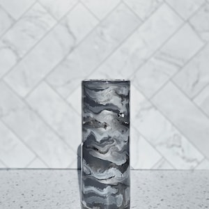 23 cm graue Zylindervase