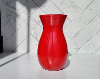 Red 8 inch vase