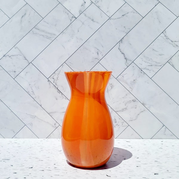 Orange Vase Etsy