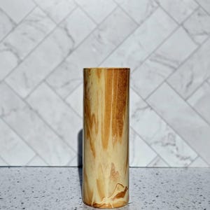 10 inch Gold und Gelbe Zylinder Vase