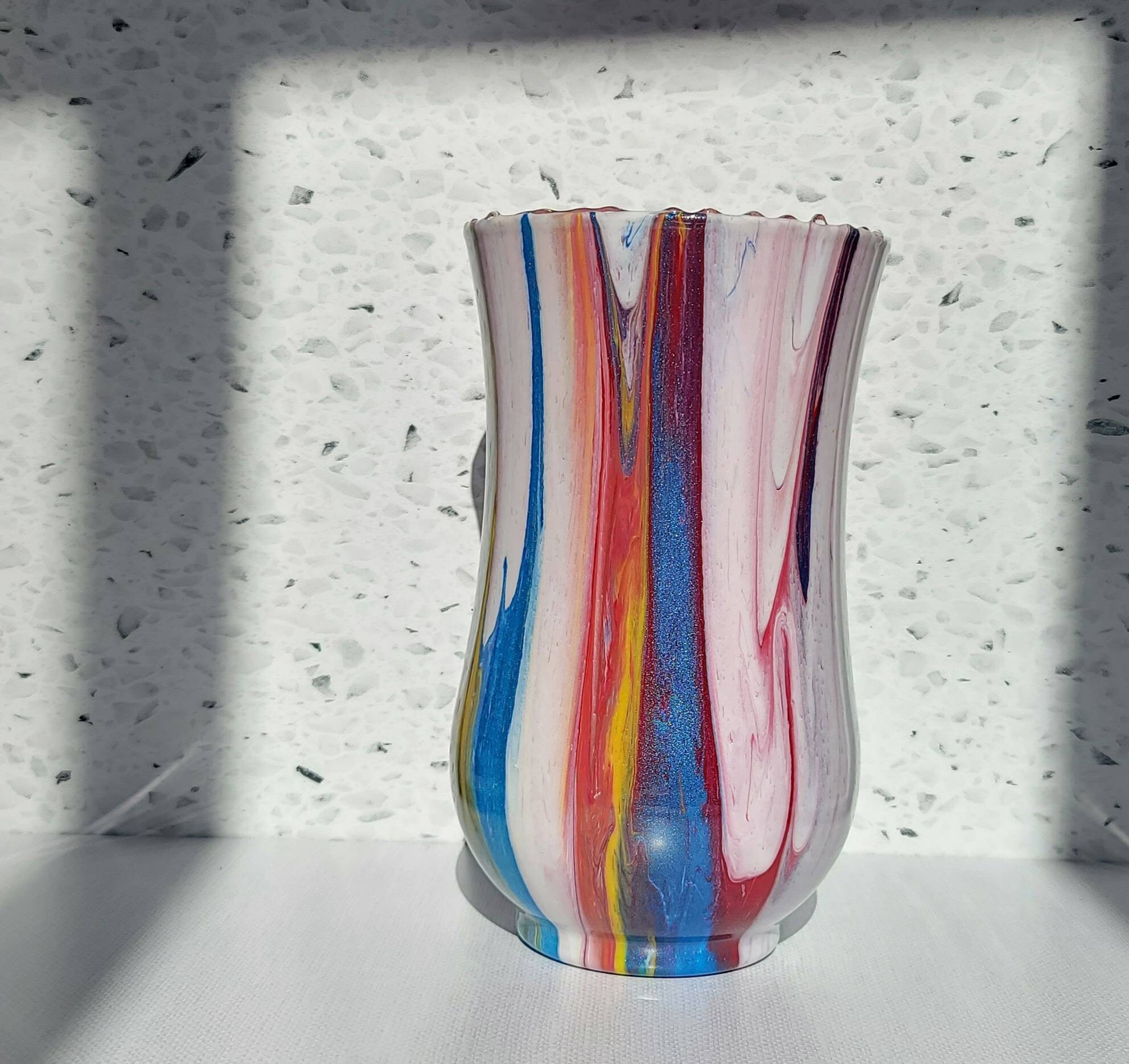 8 Inch Fluid Art Vase - Etsy