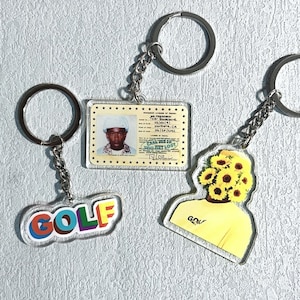 Call Me If You Get Lost Rapper Keychain GOLF Keyring, American Hip Hop Christmas Gift, Double-sided Acrylic Keychain