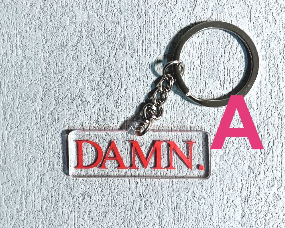 Rapper Keychain DAMN. Keyring, American Hip Hop Rapper DAMN Good Kid ...