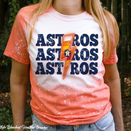 Houston Astros Tshirt Bleached Tshirt Houston Tshirt Etsy