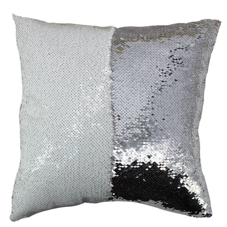 Sublimation pillow cases Sequin pillow cover aqua Etsy