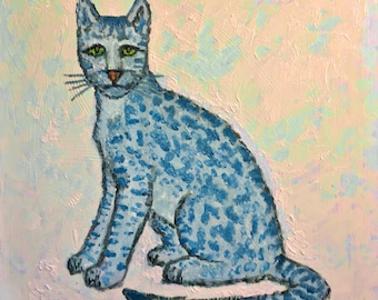 Egyptian Mau Cat Art Cat Painting - Digital Art Print, Wall Art, Cat Mom Gift, Home Decor, Printable, Cat Downloadable, Cat Digital Download