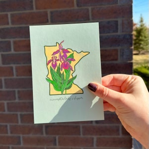 Minnesota Lady&#39;s Slipper // 5x7 Print // Wall Art