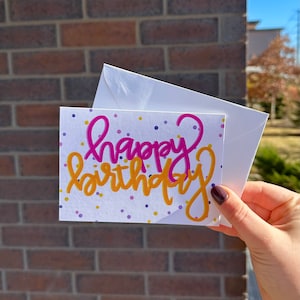 Happy Birthday Card // Calligraphy Card