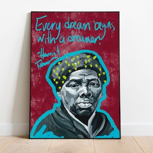 Harriet Tabman Wallart, Schwarze Geschichte Poster, Inspirierende Zitate Schwarze Frauen, Graffiti, Black Americana, BlackOwned, feministische Kunst