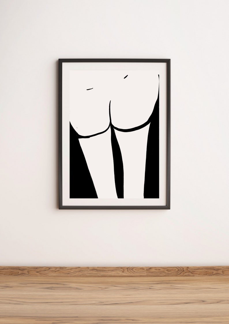 Tasteful Nudes 2 Panel Prints Nude Butt Butt Poster Black Owned Art 