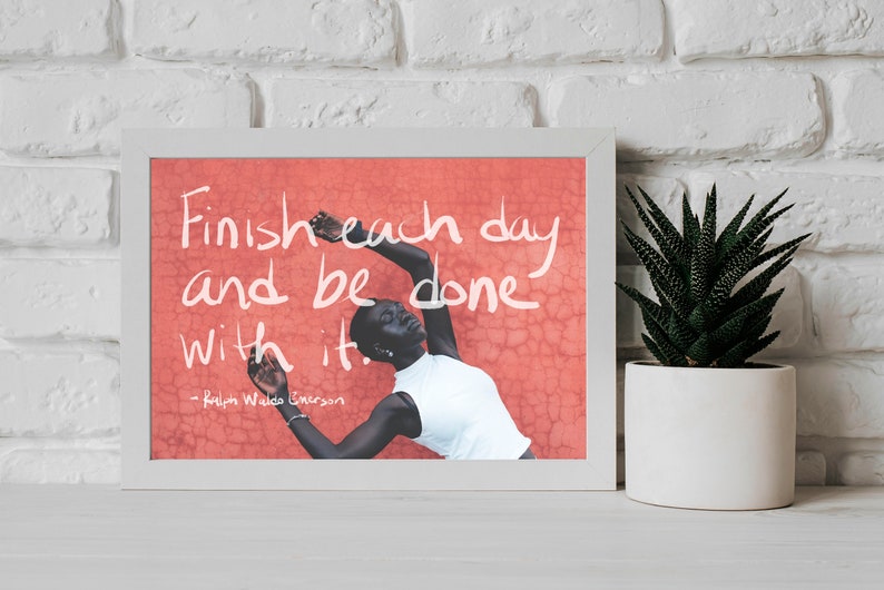 Ralph Waldo Emerson Quote Print, inspirerende muurkunst (digitale download) afbeelding 2