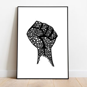Black History Posters, 18x24 posters, Black Power Fist, 12x16 art print, BlackOwned, Cool Posters, Printable Postcards, Artist Posters