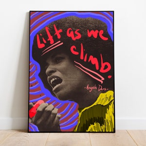 Poster di Angela Davis, poster di attivisti per l'aula, poster di citazioni motivazionali sulle donne nere, citazioni sulla storia dei neri, arte murale delle Pantere Nere