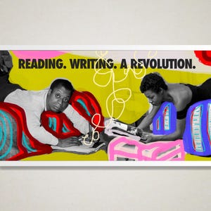 Affiche imprimée James Baldwin, Maya Angelou, affiches d'activistes en classe, citations sur l'histoire des Noirs, art mural culture noire, poésie art, décoration murale